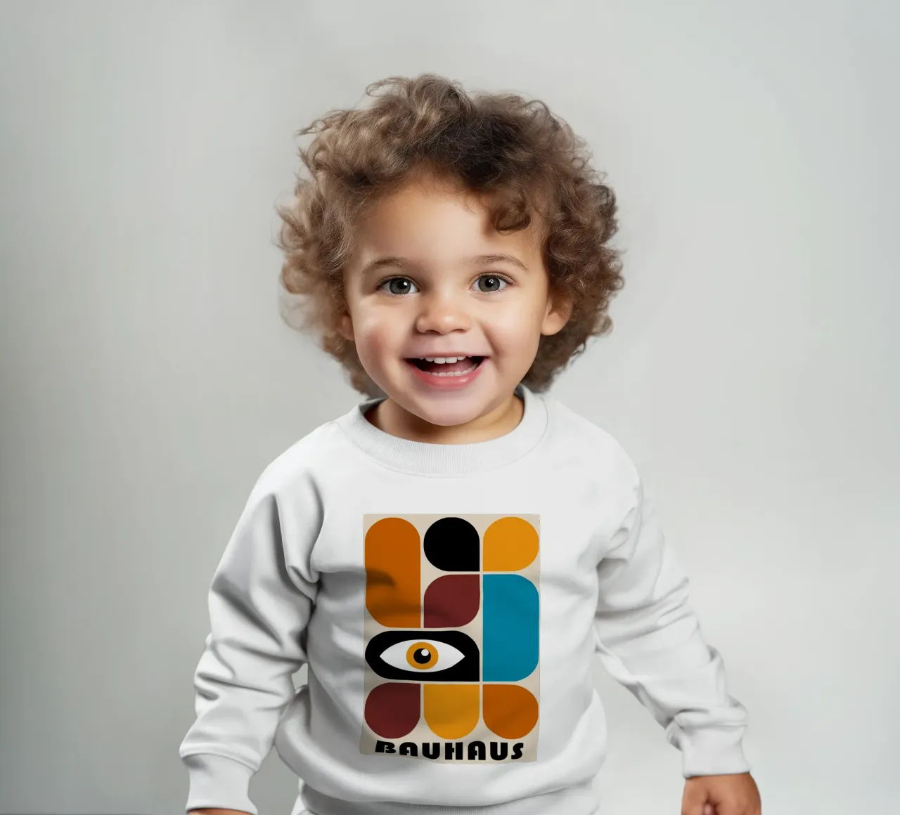 Bauhaus Geometric Abstract Eye Color Print sudadera de bebé de NorwesClub