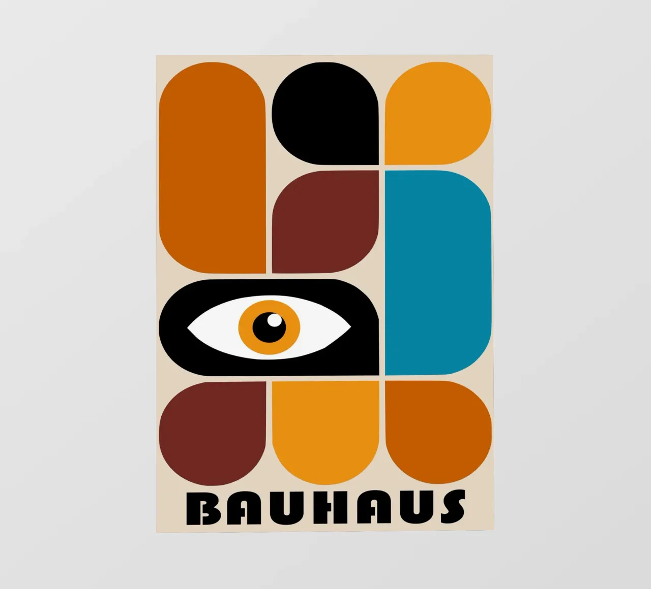 Bauhaus Geometrisch Abstrakt Auge Farbe drucken PVC Plane von NorwesClub
