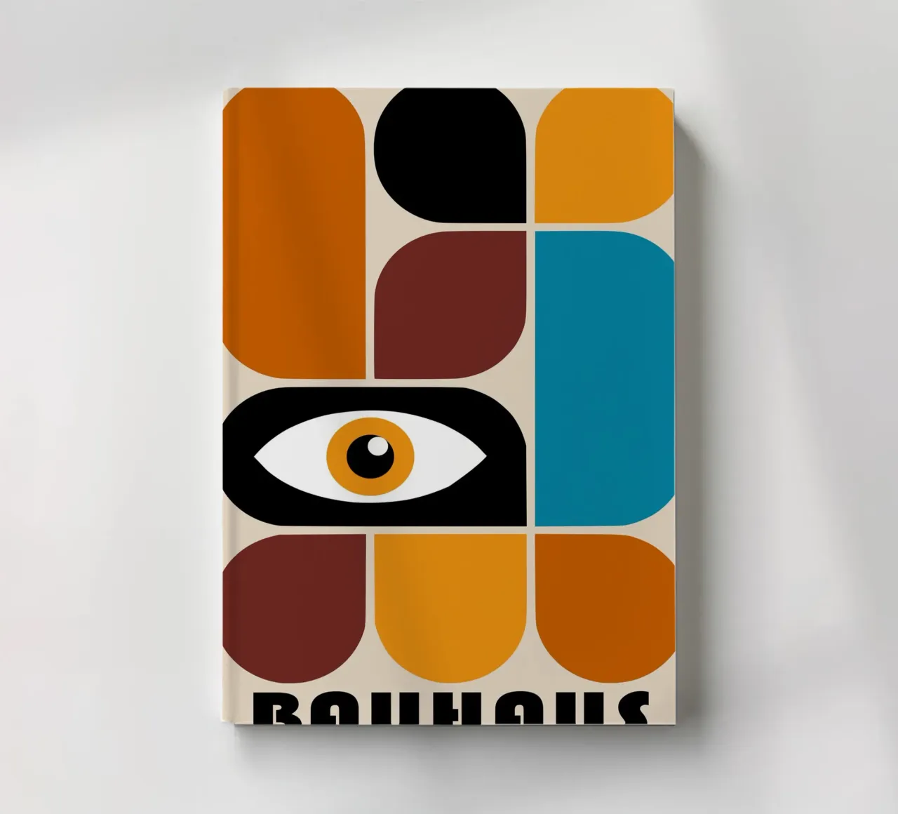 Bauhaus Geometric Abstract Eye Color Print notebook by NorwesClub