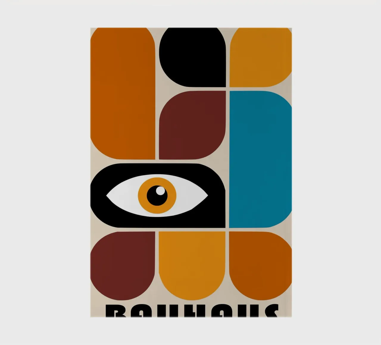 Bauhaus Geometric Abstract Eye Color Print notebook by NorwesClub