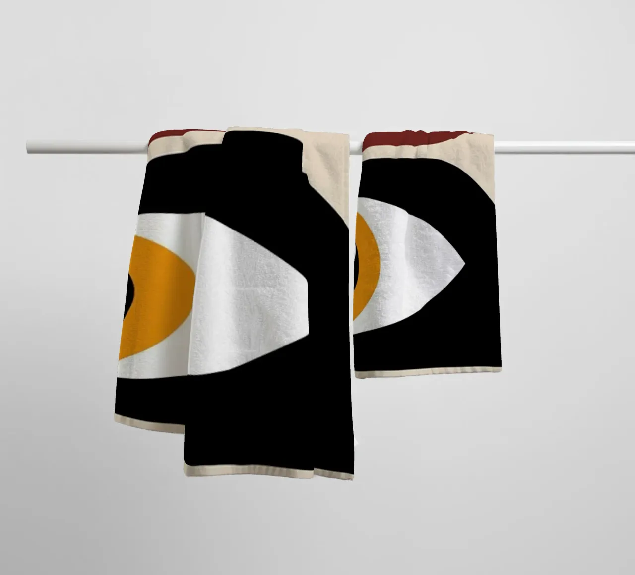 Bauhaus Geometric Abstract Eye Color Print towel by NorwesClub