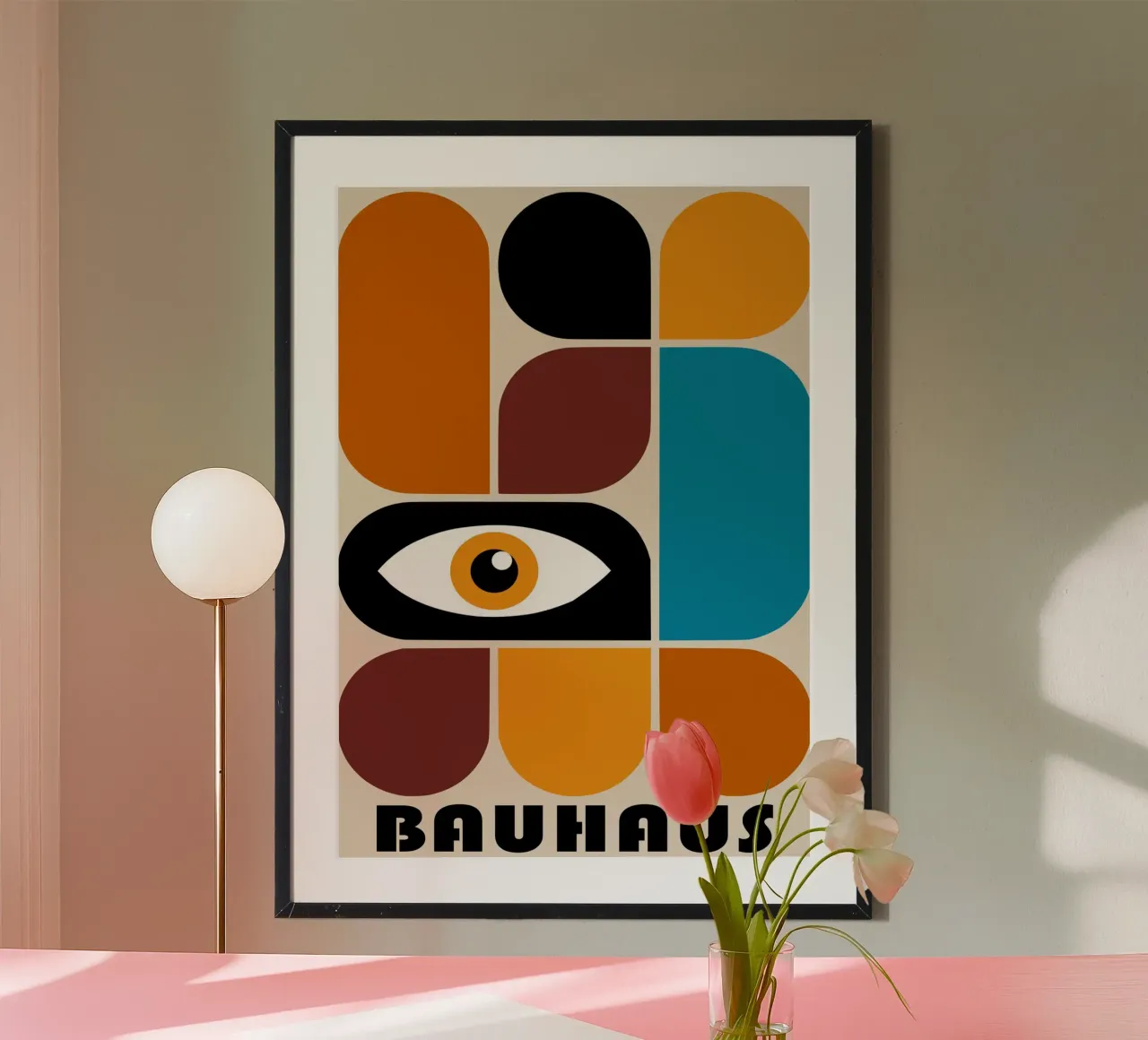 Bauhaus Geometric Abstract Eye Color Print hahnemühle de NorwesClub