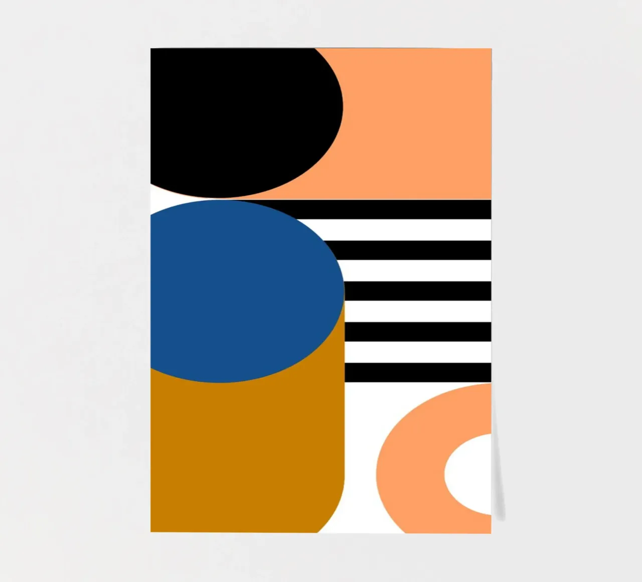 Bauhaus Geometric Abstract Circles Color Print sticker sheet by NorwesClub