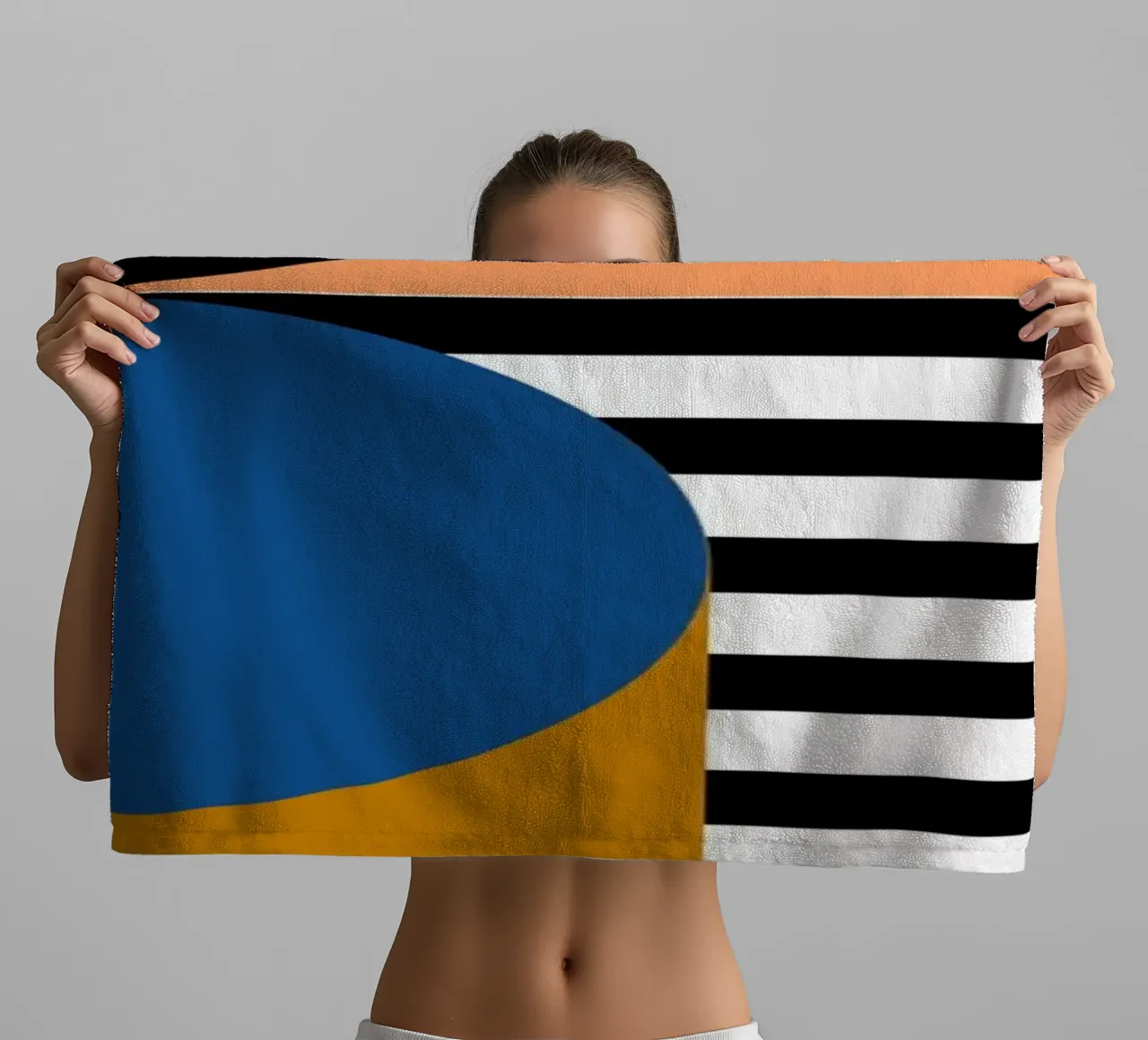 Bauhaus Geometric Abstract Circles Color Print towel by NorwesClub