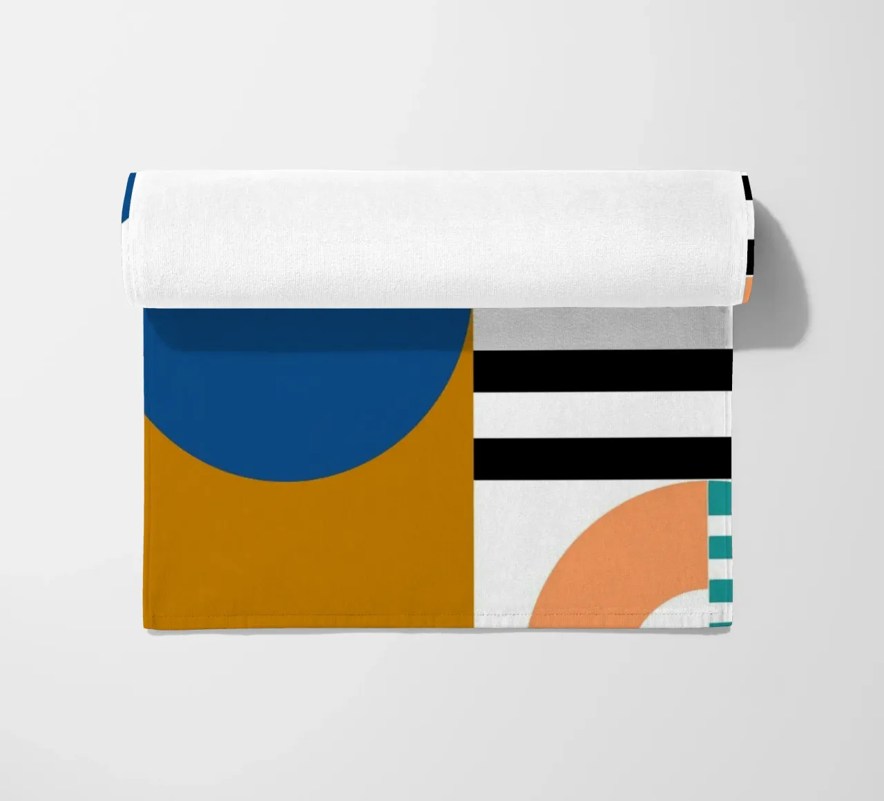 Bauhaus Geometric Abstract Circles Color Print (Impression géométrique abstraite de cercles) serviette de plage de NorwesClub