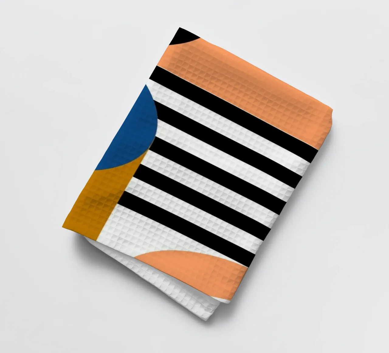 Bauhaus Geometric Abstract Circles Color Print (Impression géométrique abstraite de cercles) torchon de NorwesClub