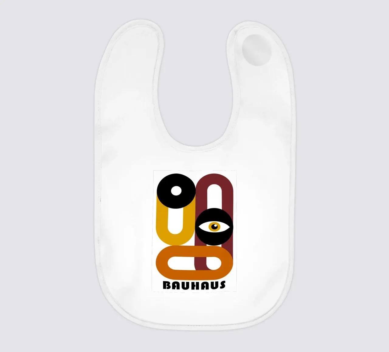 Bauhaus Geometric Abstract Figures Color Print baby bib by NorwesClub