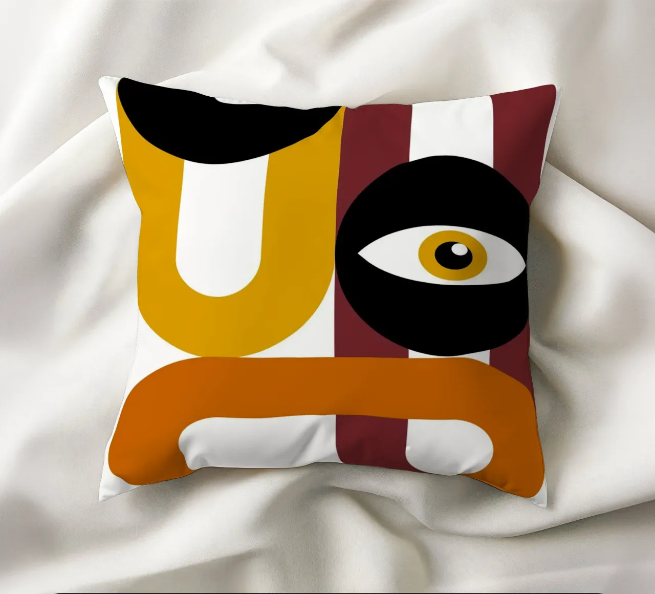 Bauhaus Figure astratte geometriche Stampa a colori cuscino da NorwesClub