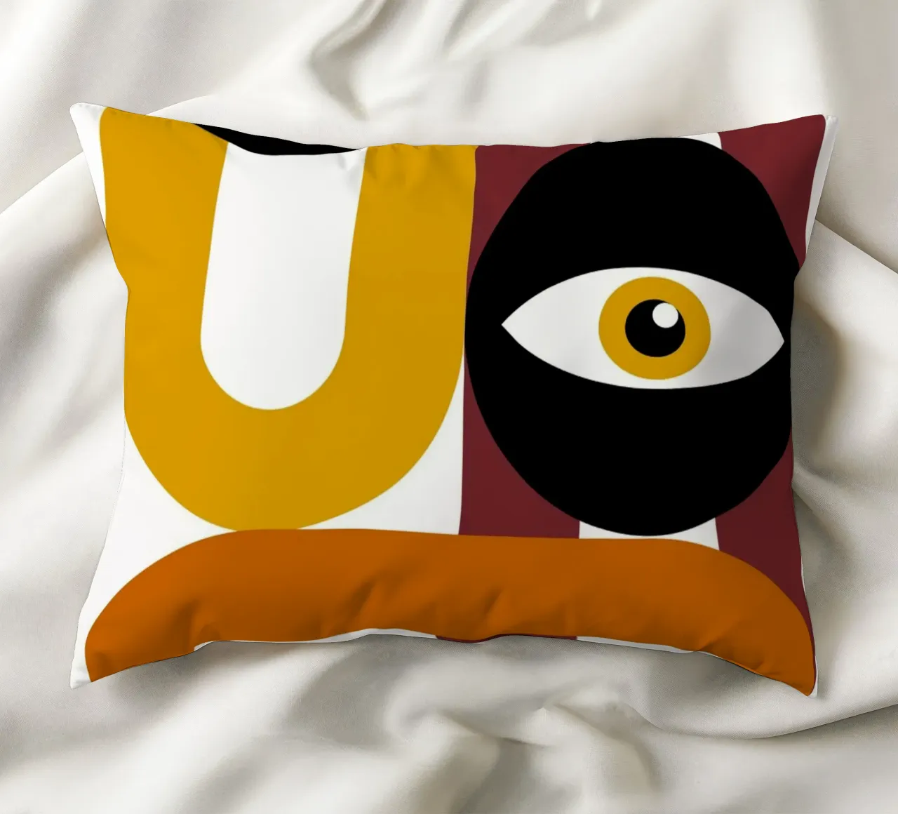 Bauhaus Figure astratte geometriche Stampa a colori cuscino da NorwesClub
