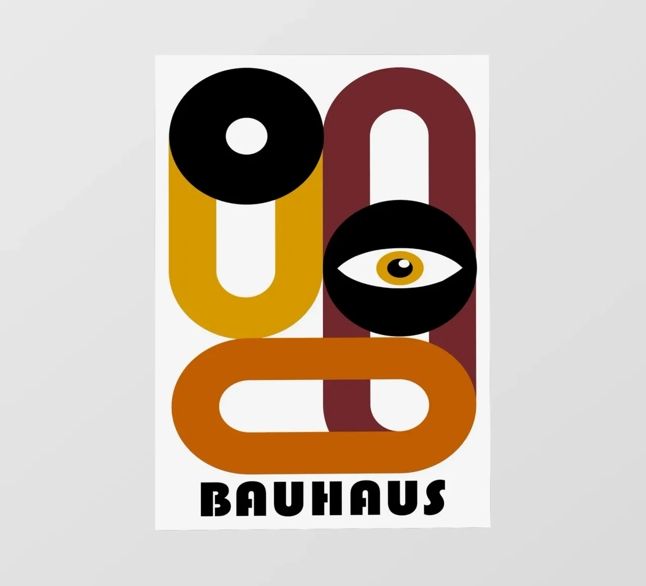 Bauhaus Figure astratte geometriche Stampa a colori telo in pvc da NorwesClub