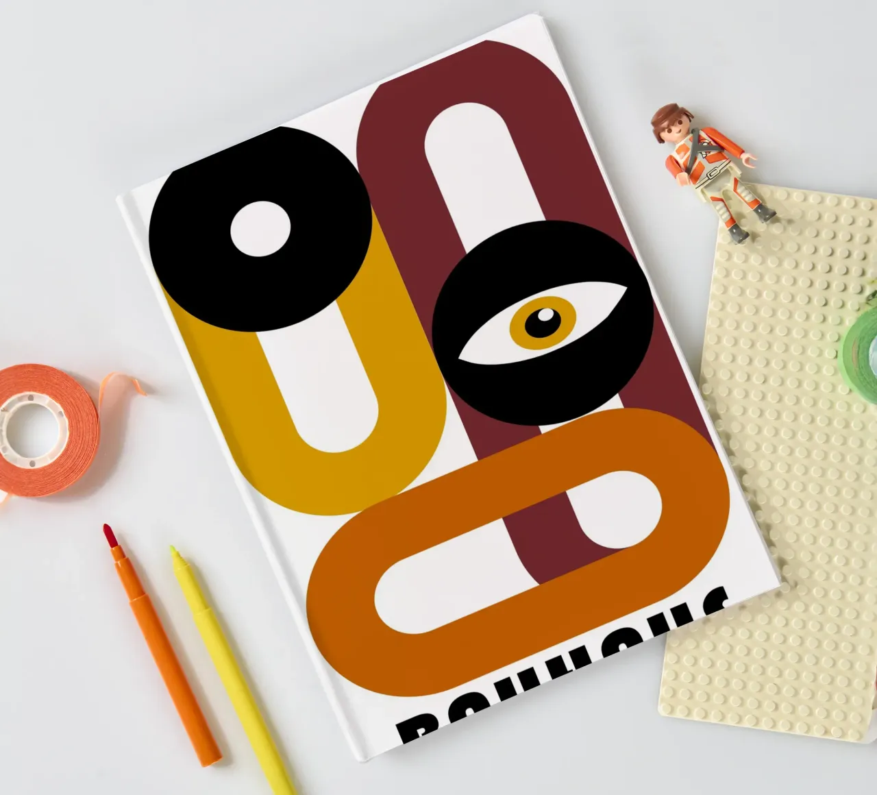 Bauhaus Geometric Abstract Figures Color Print notebook by NorwesClub