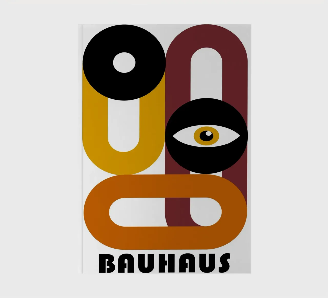 Bauhaus Geometric Abstract Figures Color Print notebook by NorwesClub