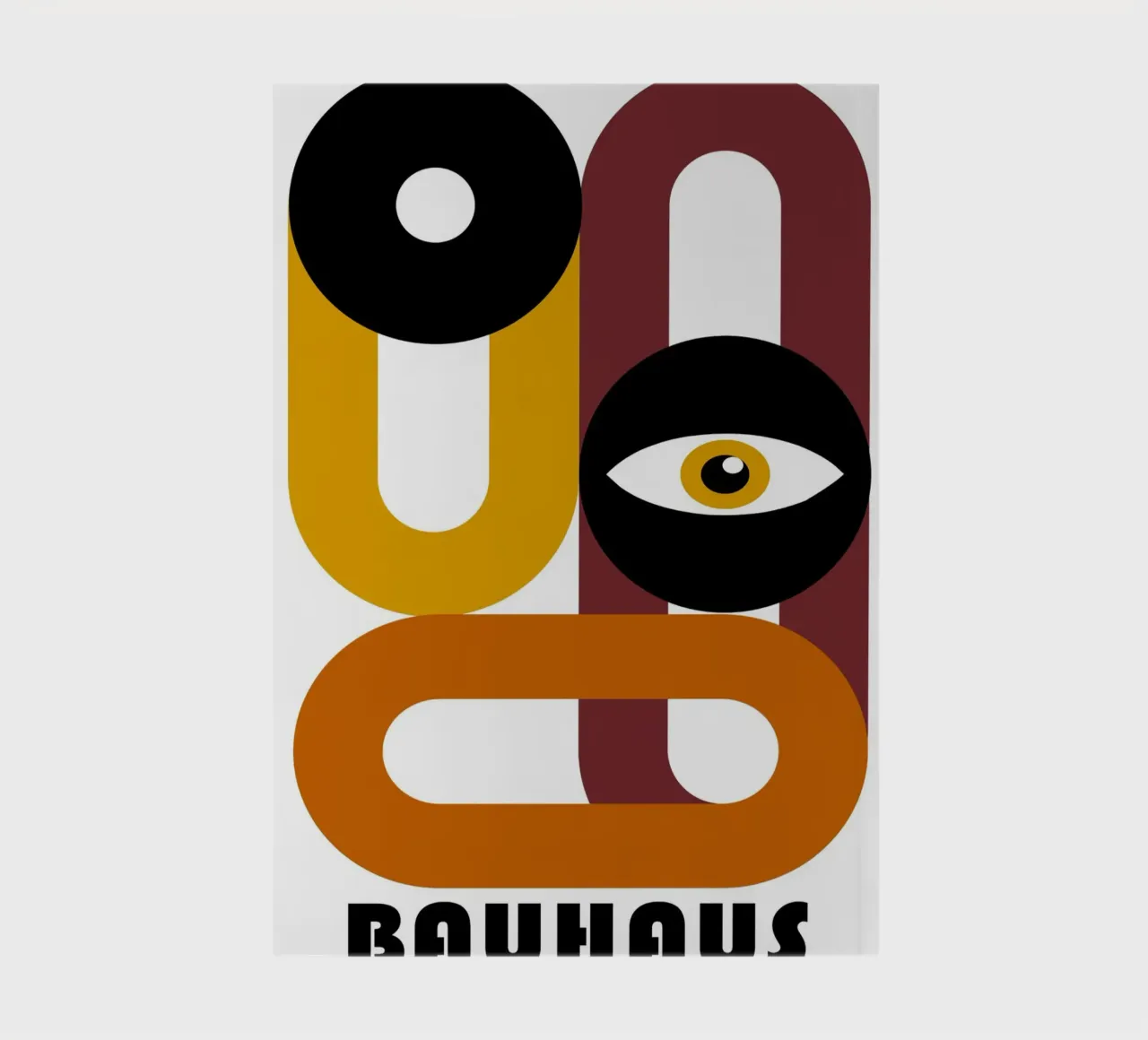 Bauhaus Geometric Abstract Figures Color Print notebook by NorwesClub