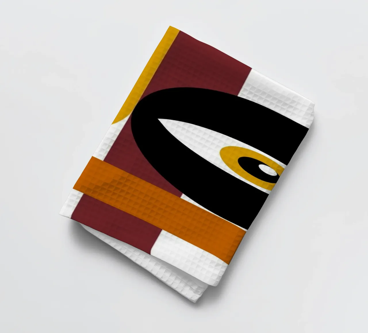 Bauhaus Geometric Abstract Figures Color Print torchon de NorwesClub