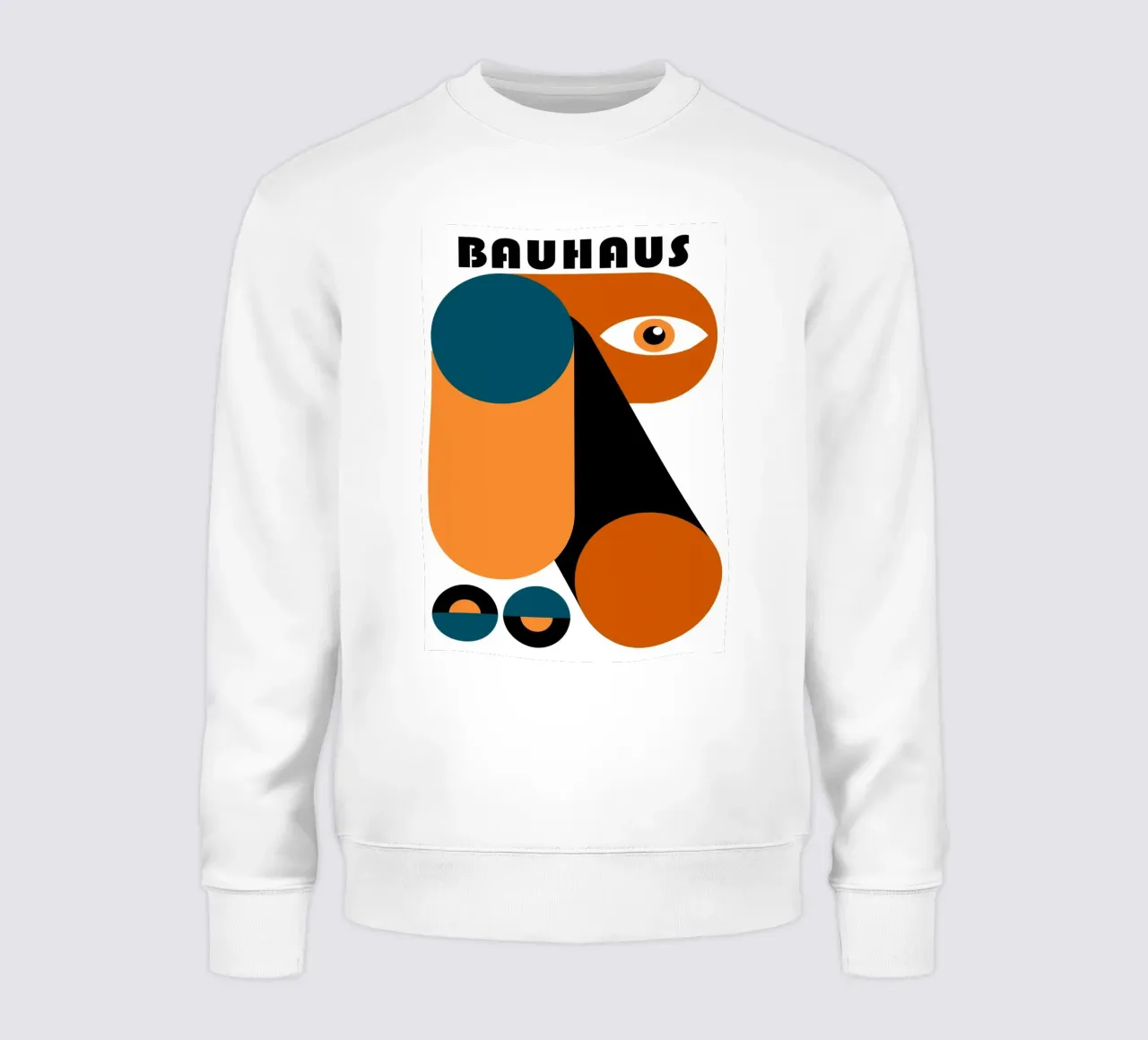 Bauhaus Geometric Abstract Face Color Print sudadera de NorwesClub