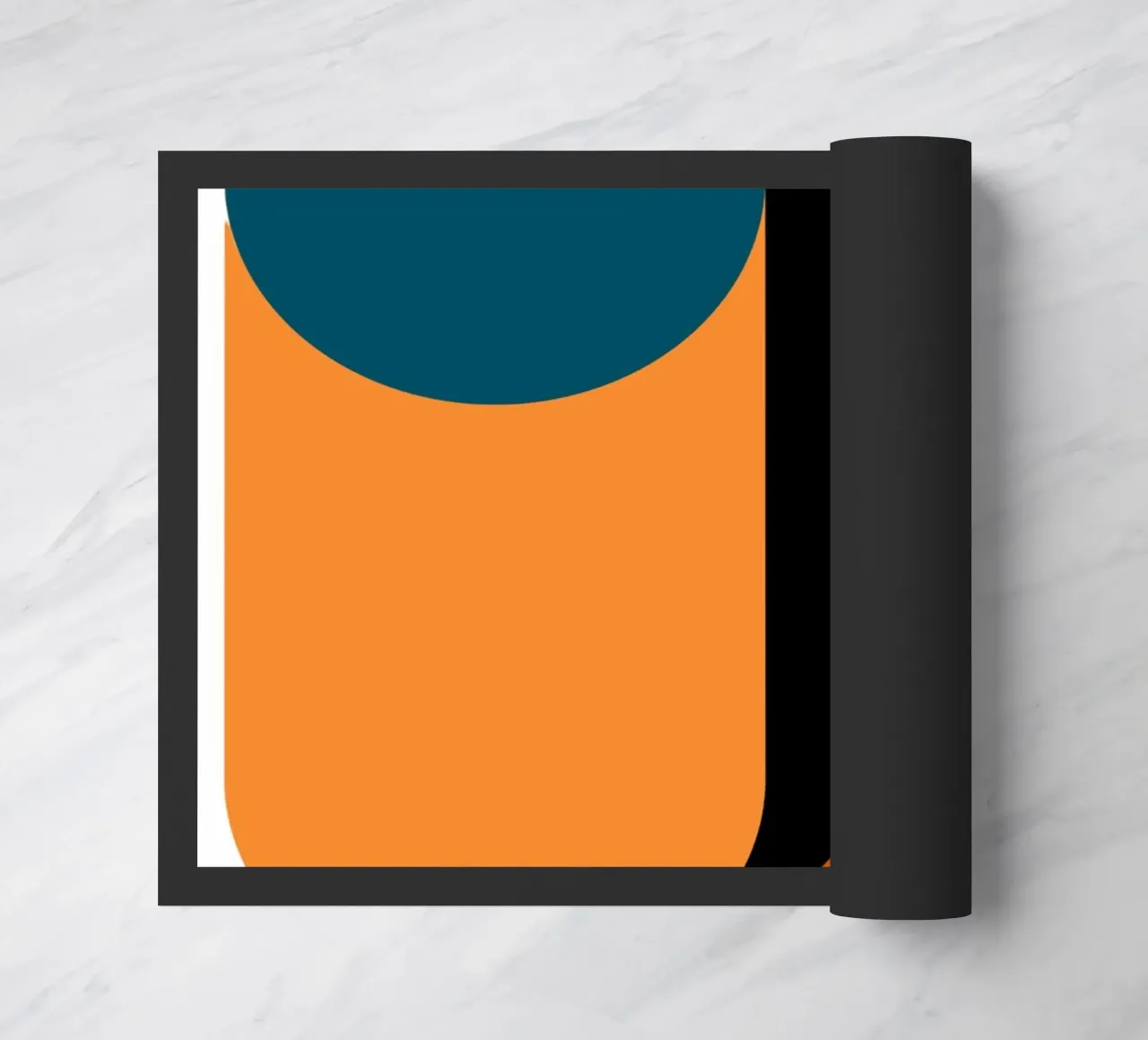 Bauhaus Geometric Abstract Face Color Print felpudo de NorwesClub
