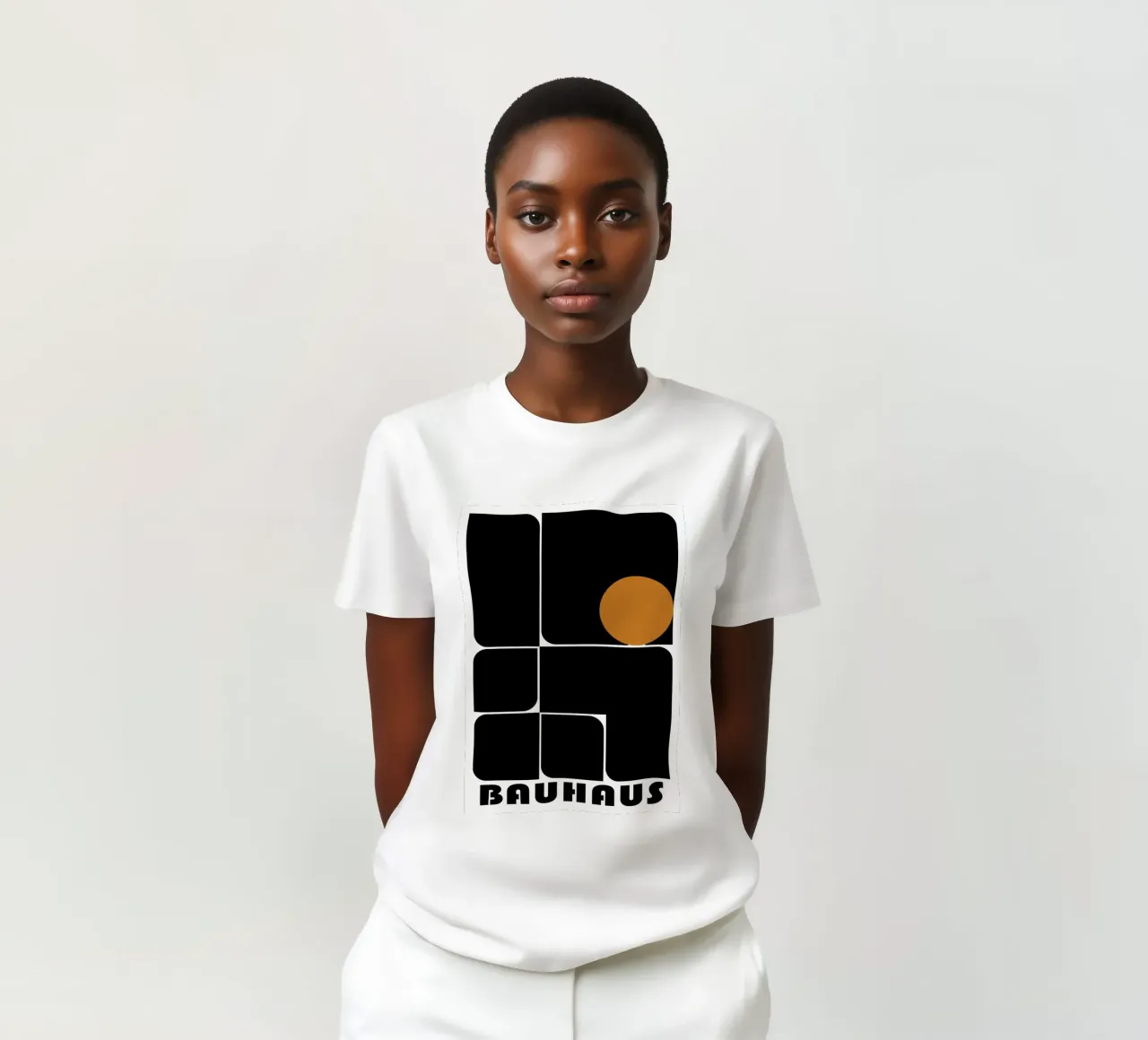 Bauhaus Geometric Abstract Shapes Color Print t-shirt de NorwesClub