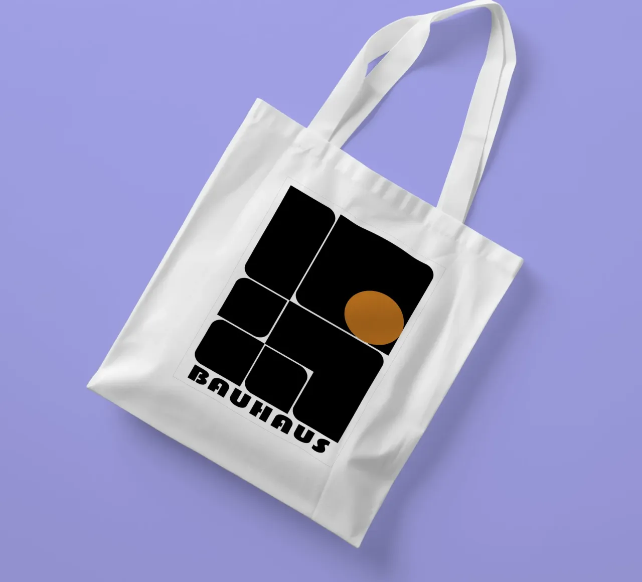 Bauhaus Geometric Abstract Shapes Color Print tote bag by NorwesClub