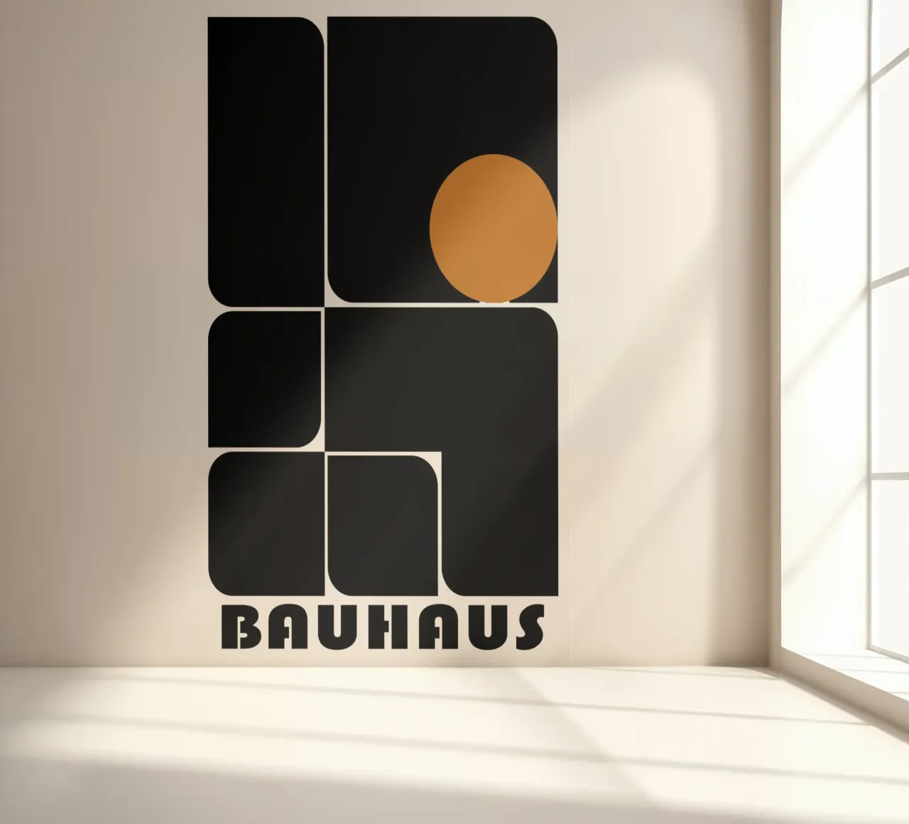 Bauhaus Geometric Abstract Shapes Color Print photo wallpaper by NorwesClub