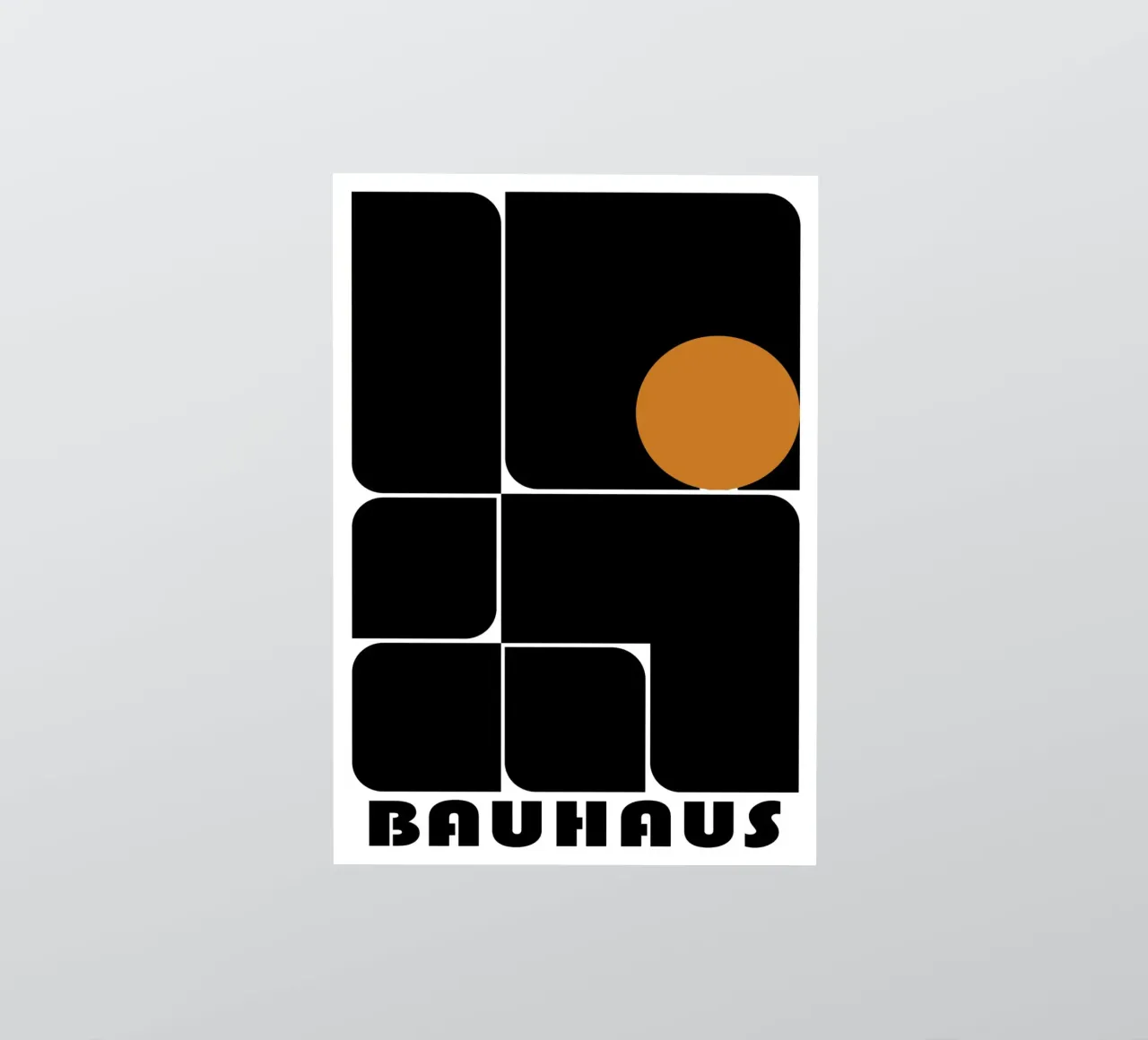 Bauhaus Geometric Abstract Shapes Color Print autocollant de NorwesClub