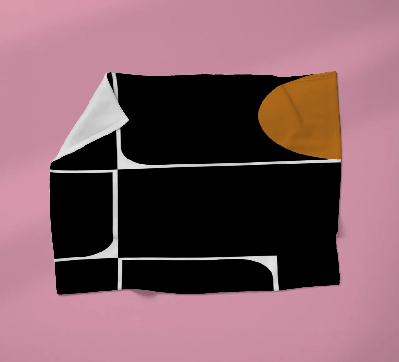 Bauhaus Geometric Abstract Shapes Color Print fleece blanket by NorwesClub