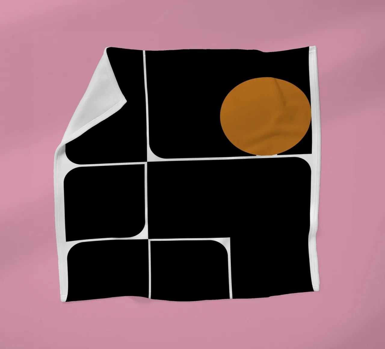 Bauhaus Geometric Abstract Shapes Color Print fleece blanket by NorwesClub