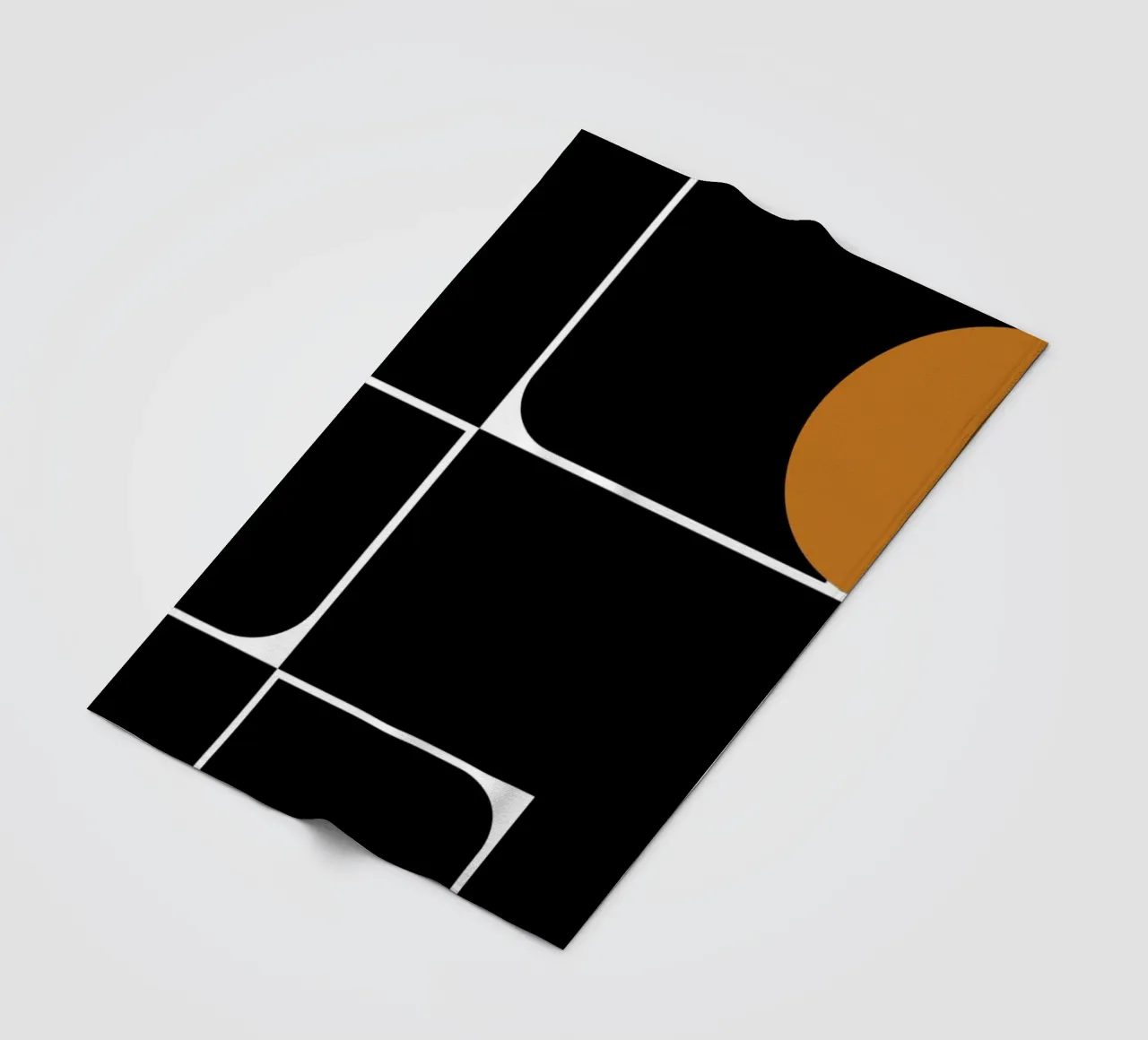 Bauhaus Geometric Abstract Shapes Color Print fleece blanket by NorwesClub
