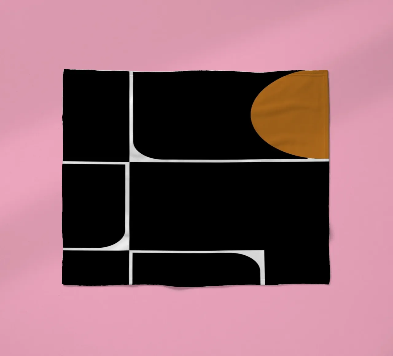 Bauhaus Geometric Abstract Shapes Color Print fleece blanket by NorwesClub