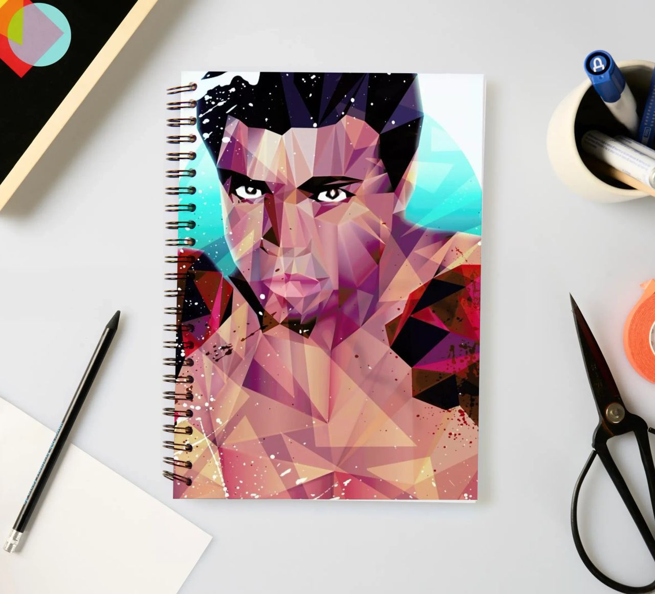 Courageous Ali spiral notebook by Mayka ienova