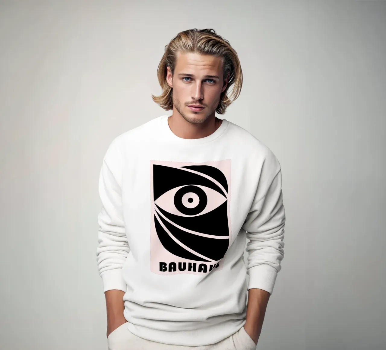 Bauhaus Gestileerd Oog Geometrische Abstracte Print sweatshirt van NorwesClub