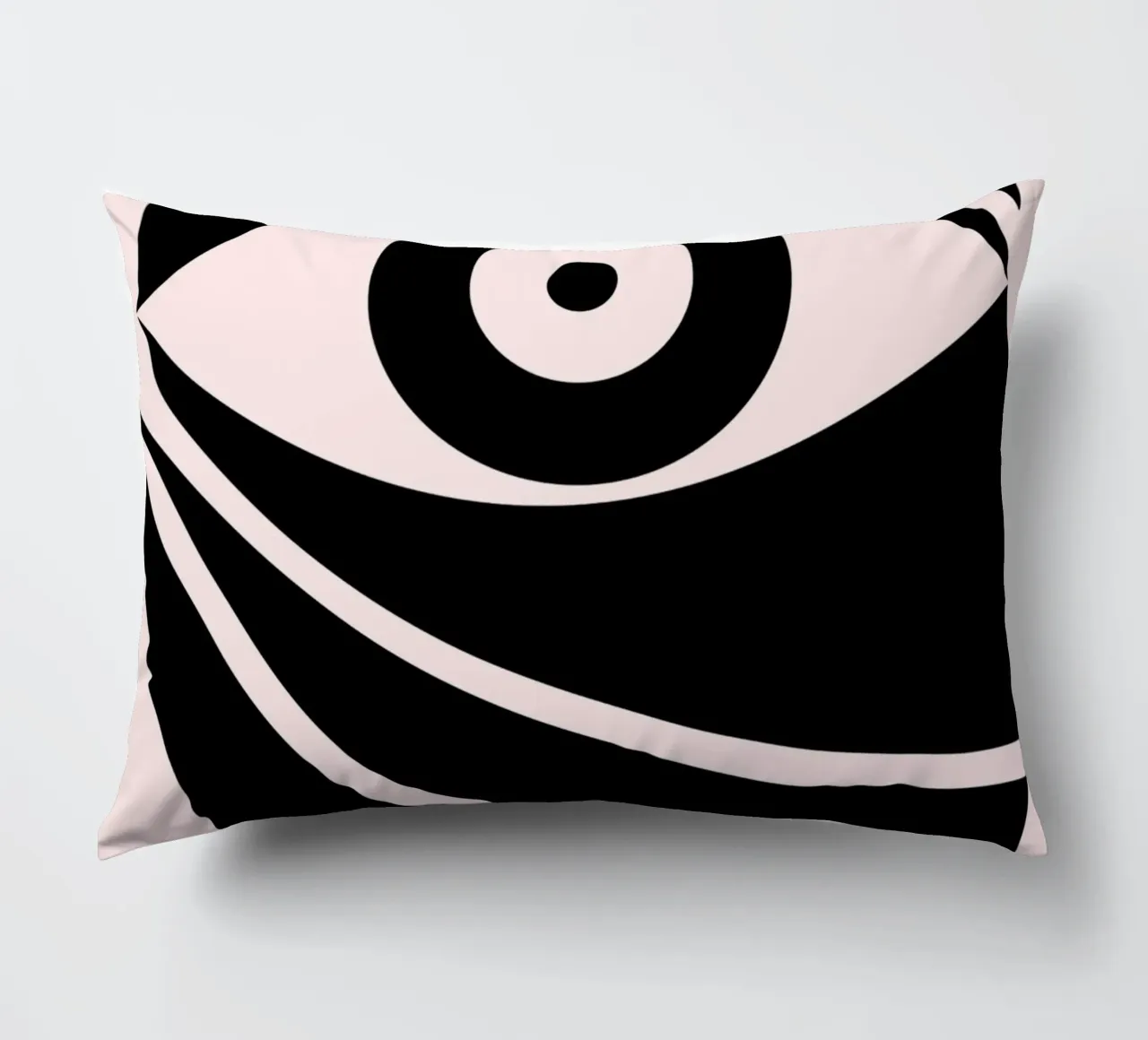 Bauhaus Stylized Eye Geometric Abstract Print decorative cushion by NorwesClub