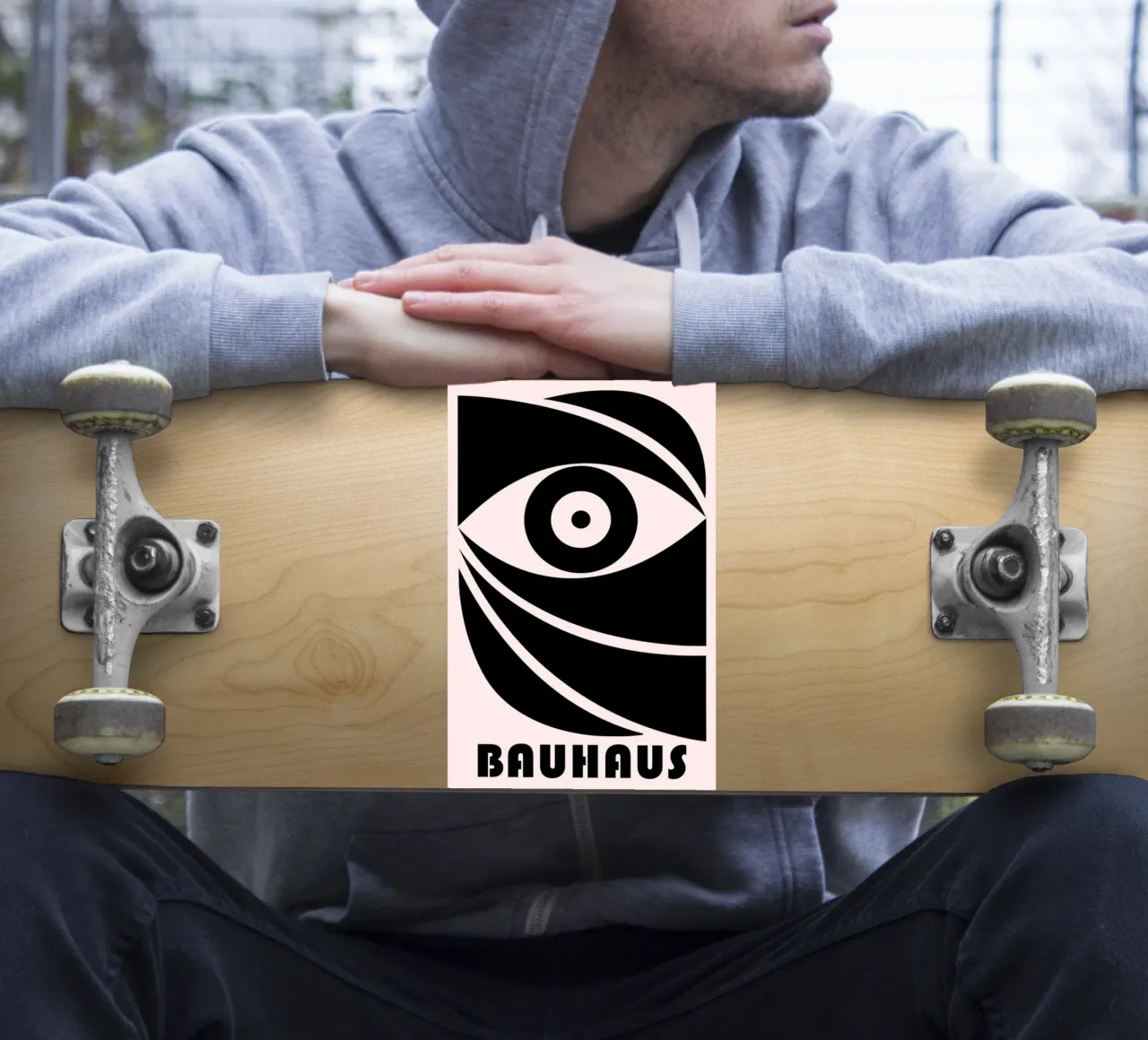 Bauhaus Stylized Eye Geometric Abstract Print sticker by NorwesClub