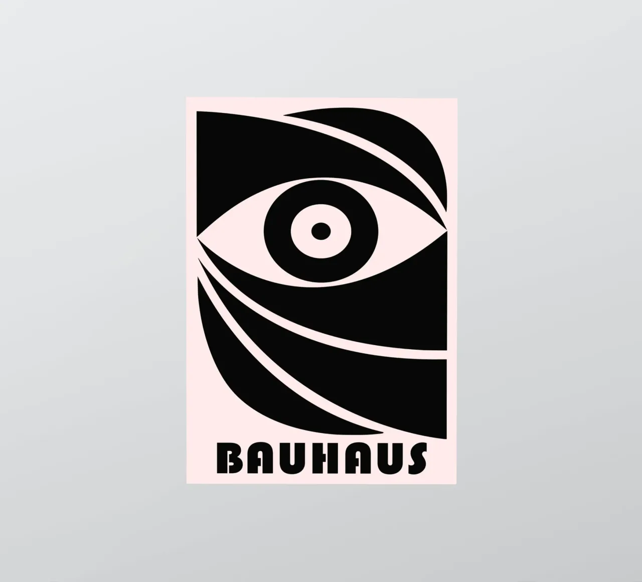 Bauhaus Stylized Eye Geometric Abstract Print sticker by NorwesClub