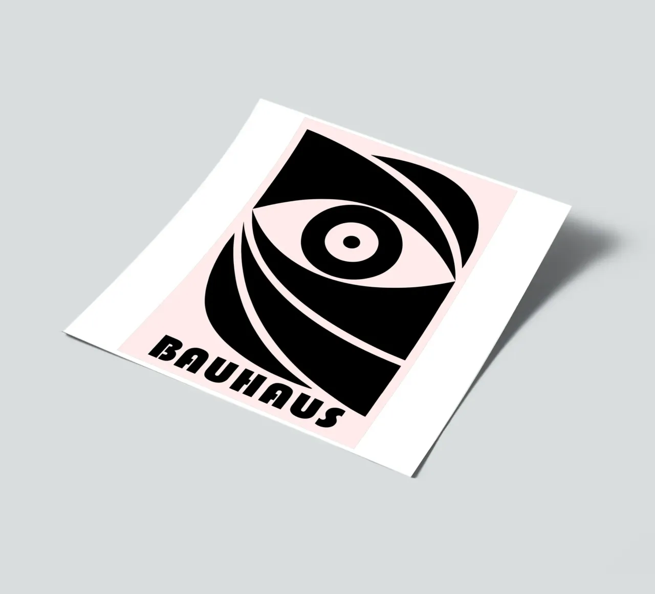 Bauhaus Stylized Eye Geometric Abstract Print sticker sheet by NorwesClub