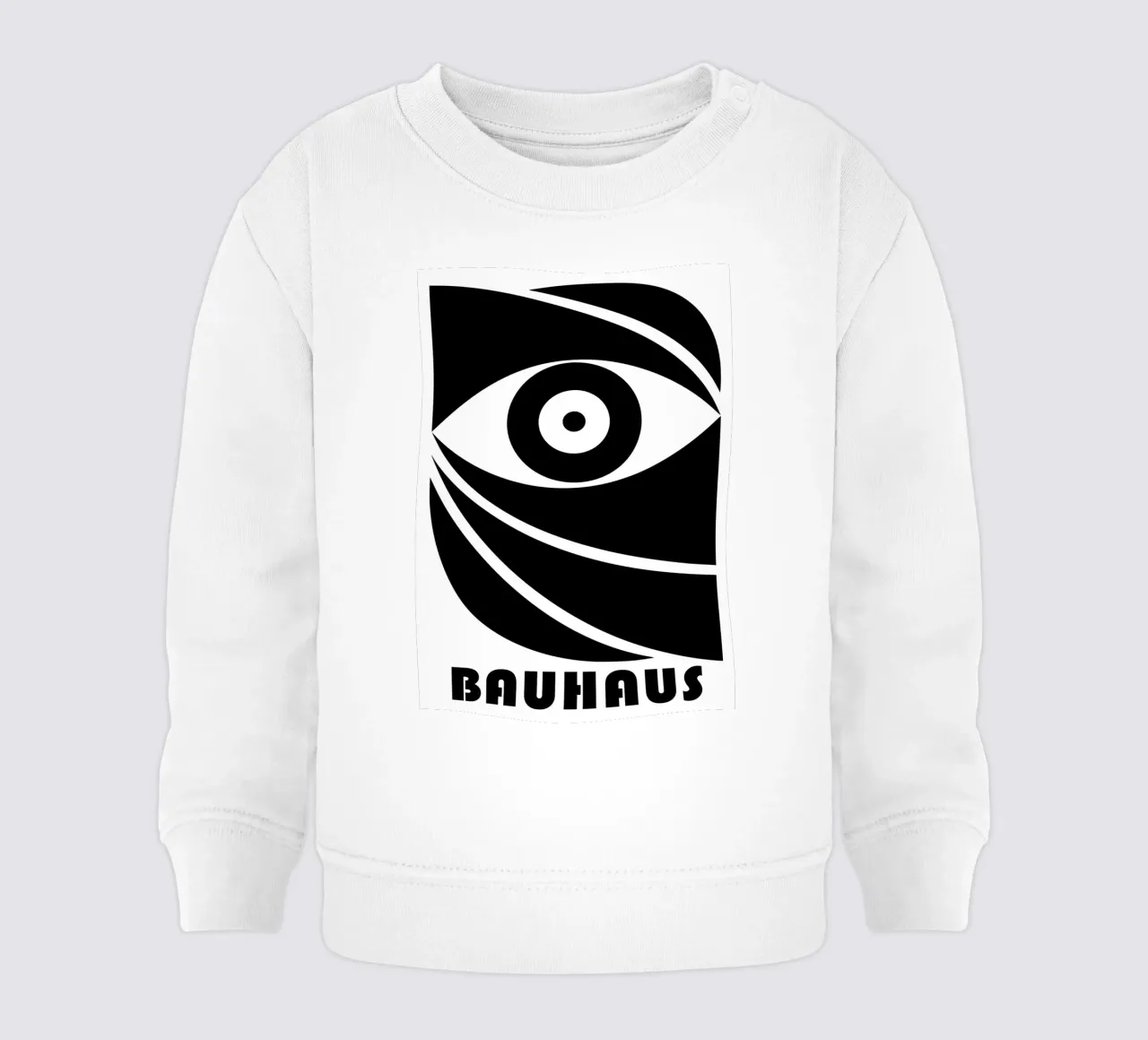Bauhaus Stylized Eye Geometric Abstract Print baby sweatshirt by NorwesClub
