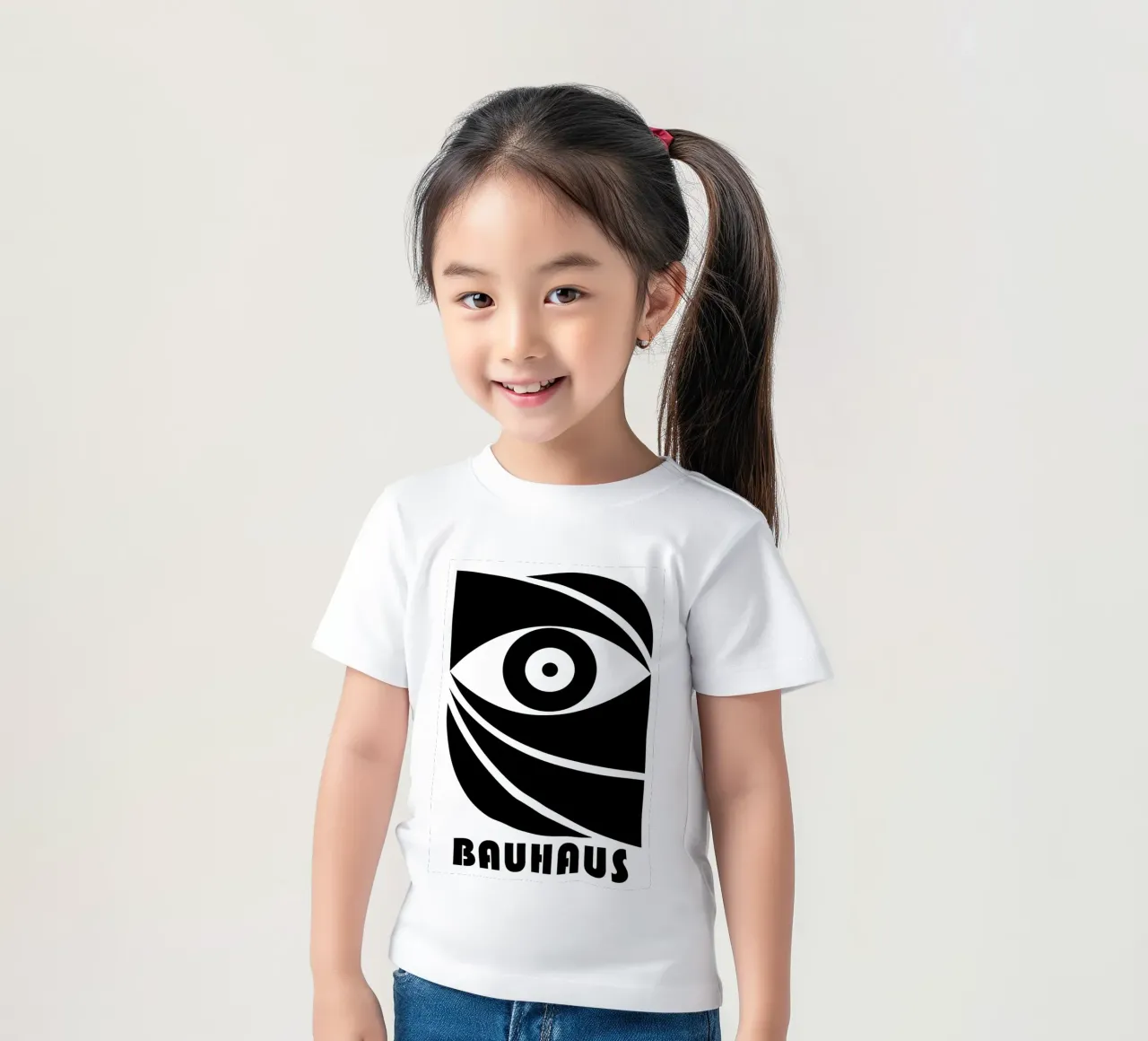 Bauhaus Stylized Eye Geometric Abstract Print kids t-shirt by NorwesClub