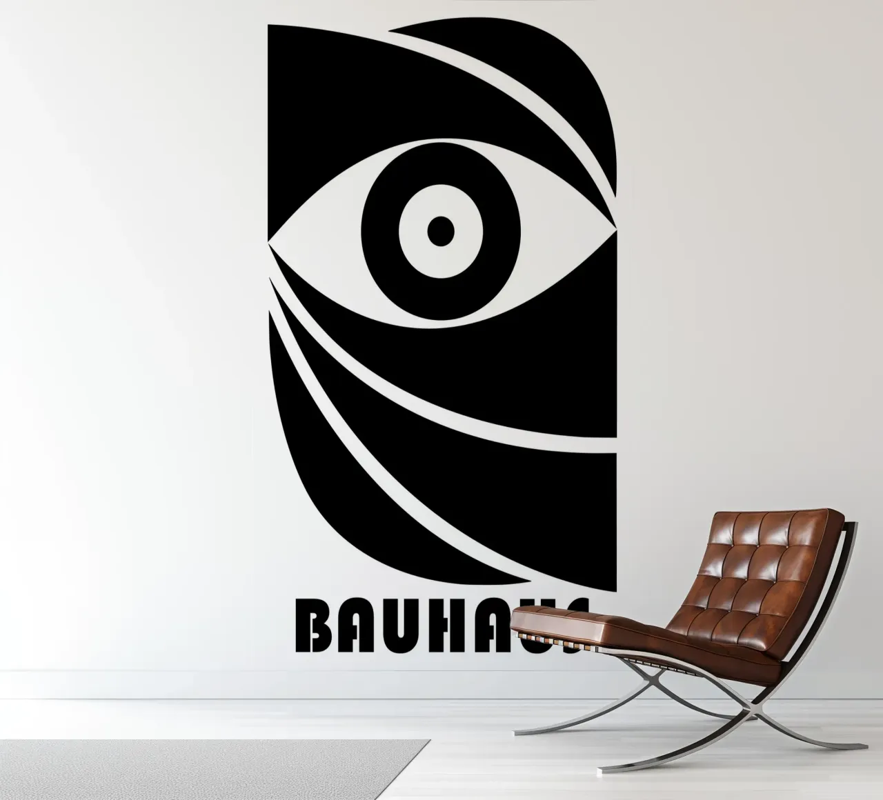 Bauhaus Stylized Eye Geometric Abstract Print photo wallpaper by NorwesClub
