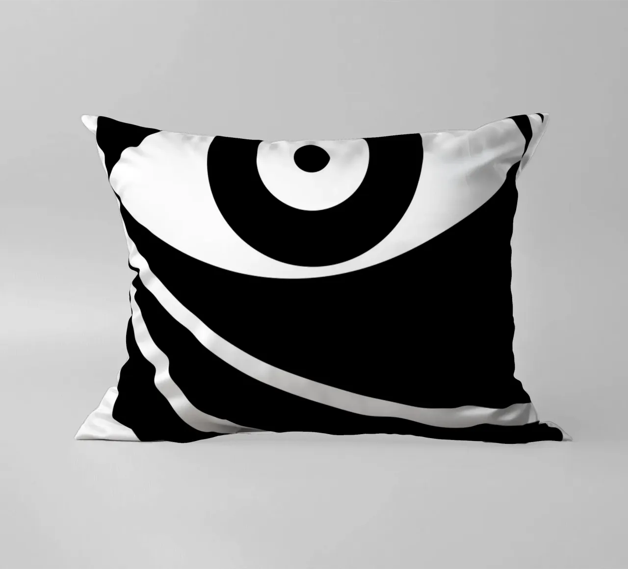 Bauhaus Stylized Eye Geometric Abstract Print decorative cushion by NorwesClub