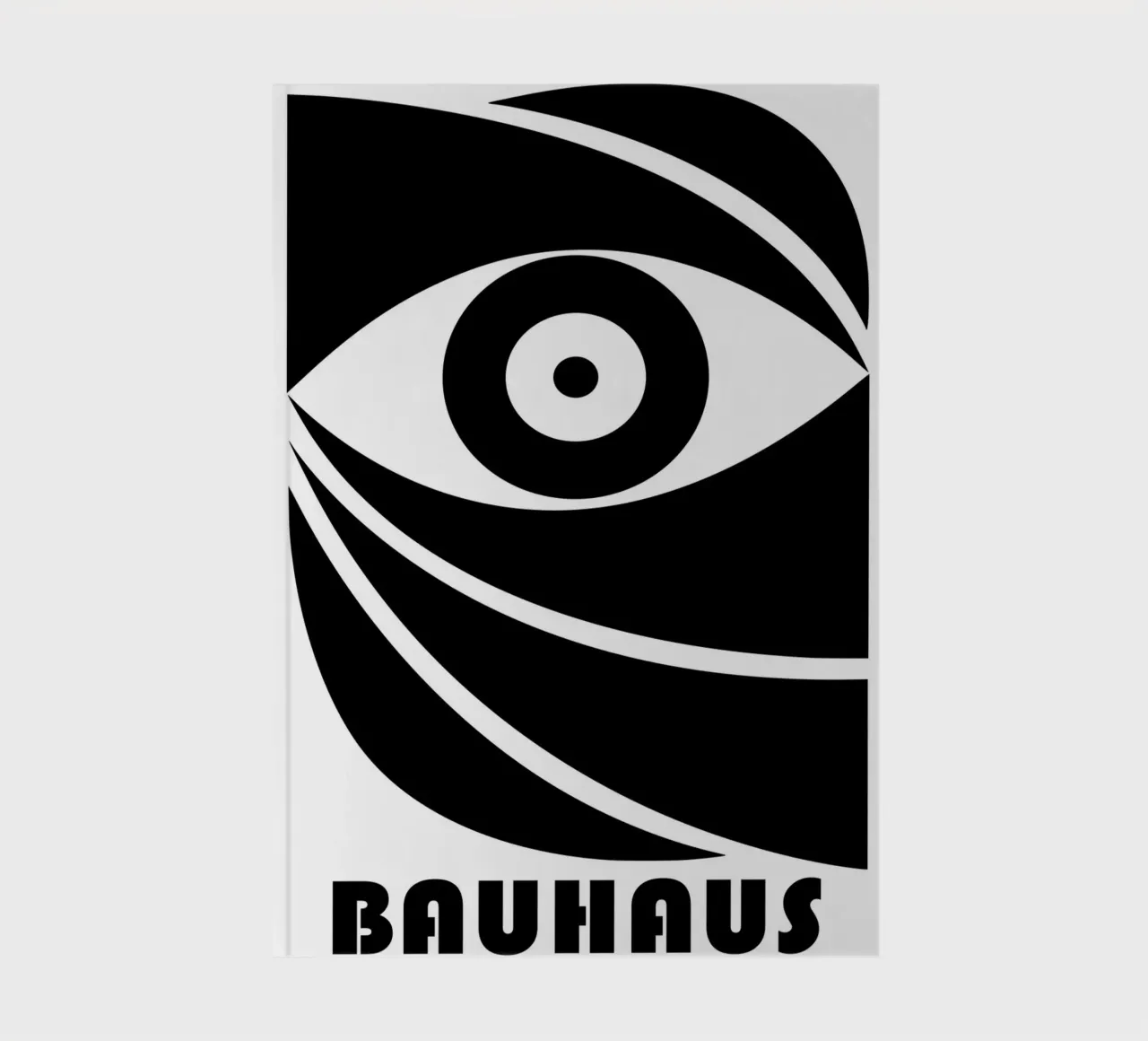 Bauhaus Stylized Eye Geometric Abstract Print notebook by NorwesClub