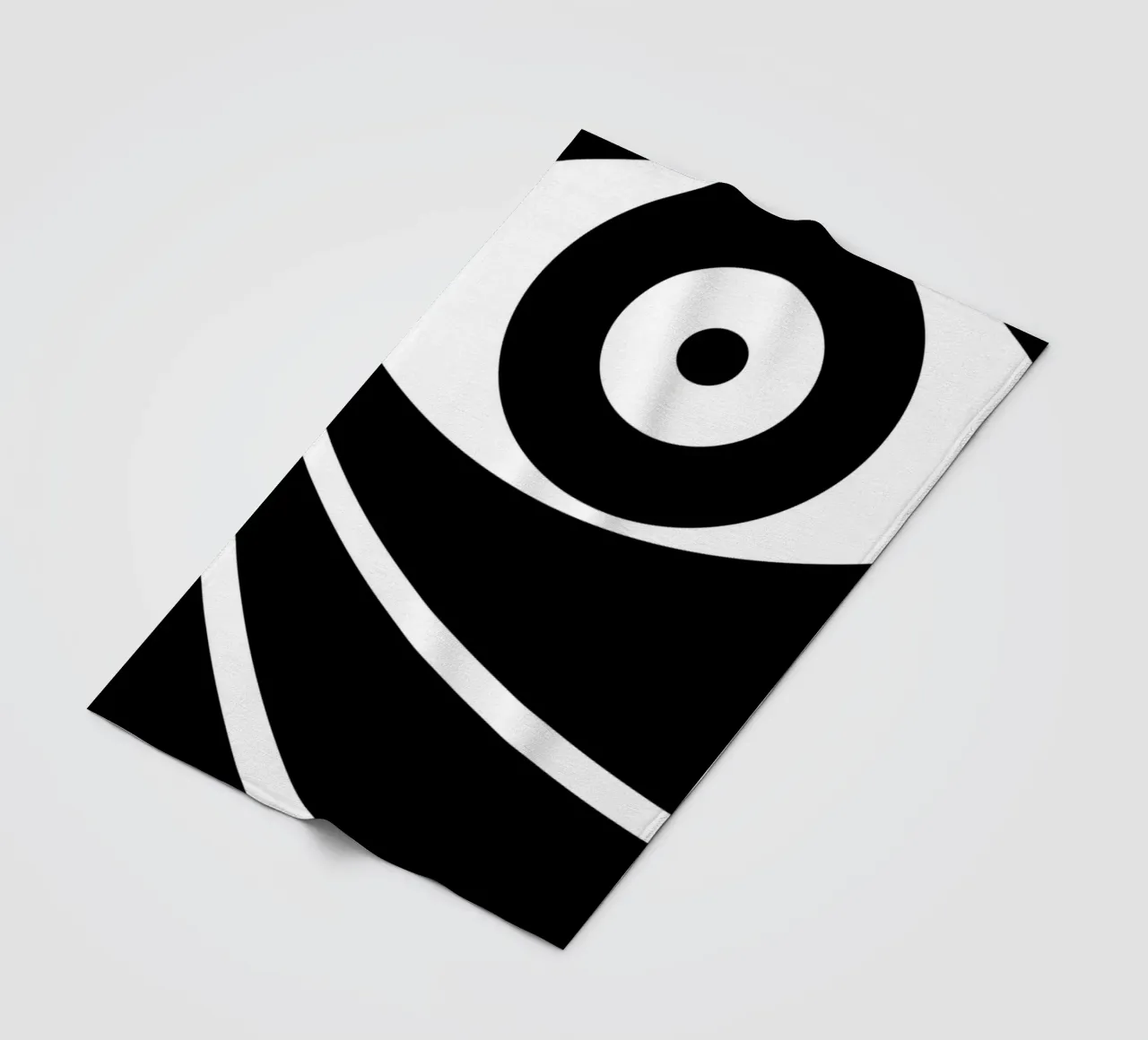 Bauhaus Stylized Eye Geometric Abstract Print fleece blanket by NorwesClub