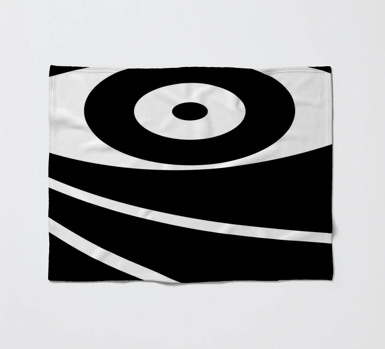 Bauhaus Stylized Eye Geometric Abstract Print fleece blanket by NorwesClub