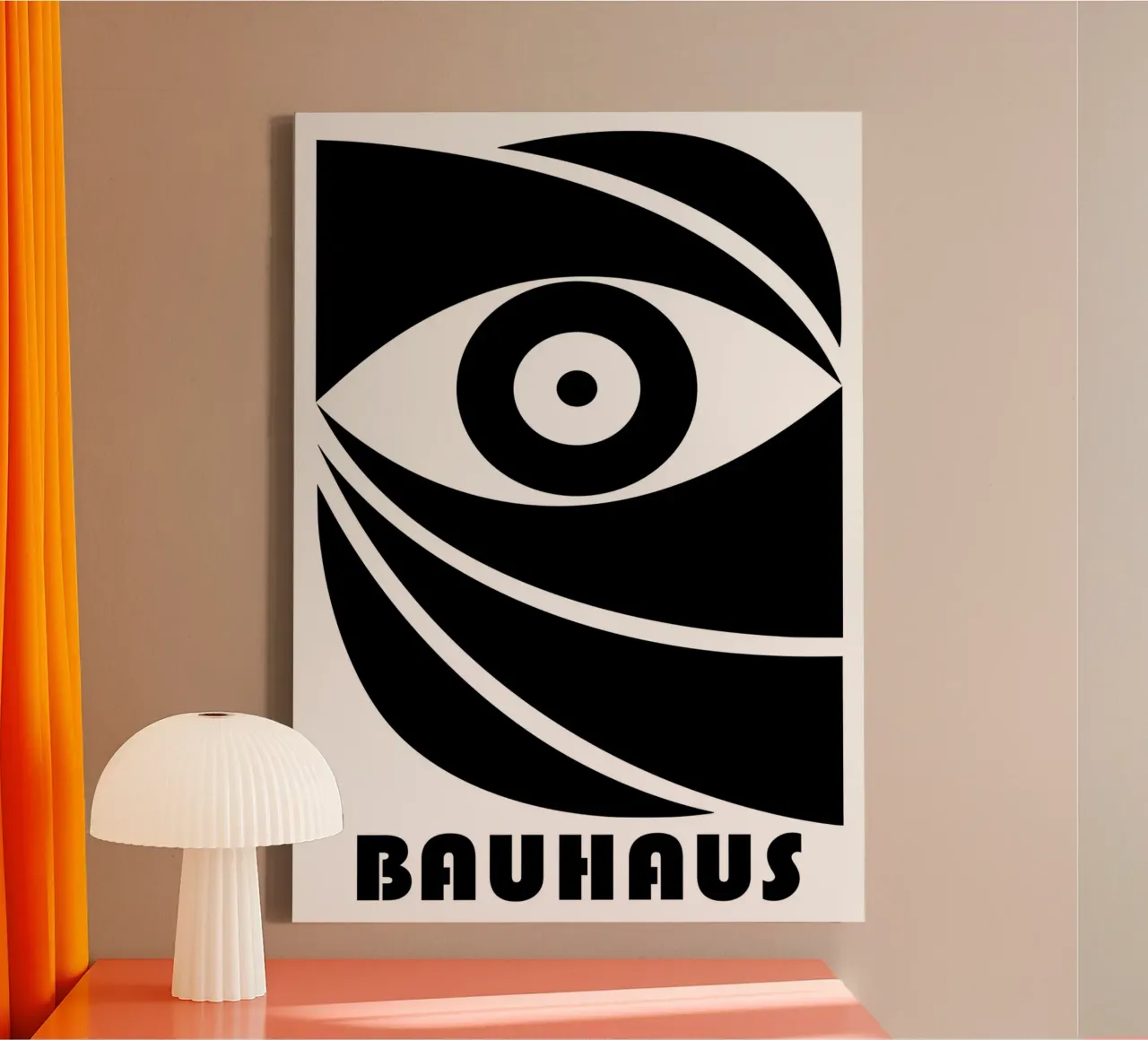 Bauhaus Stylized Eye Geometric Abstract Print canvas by NorwesClub