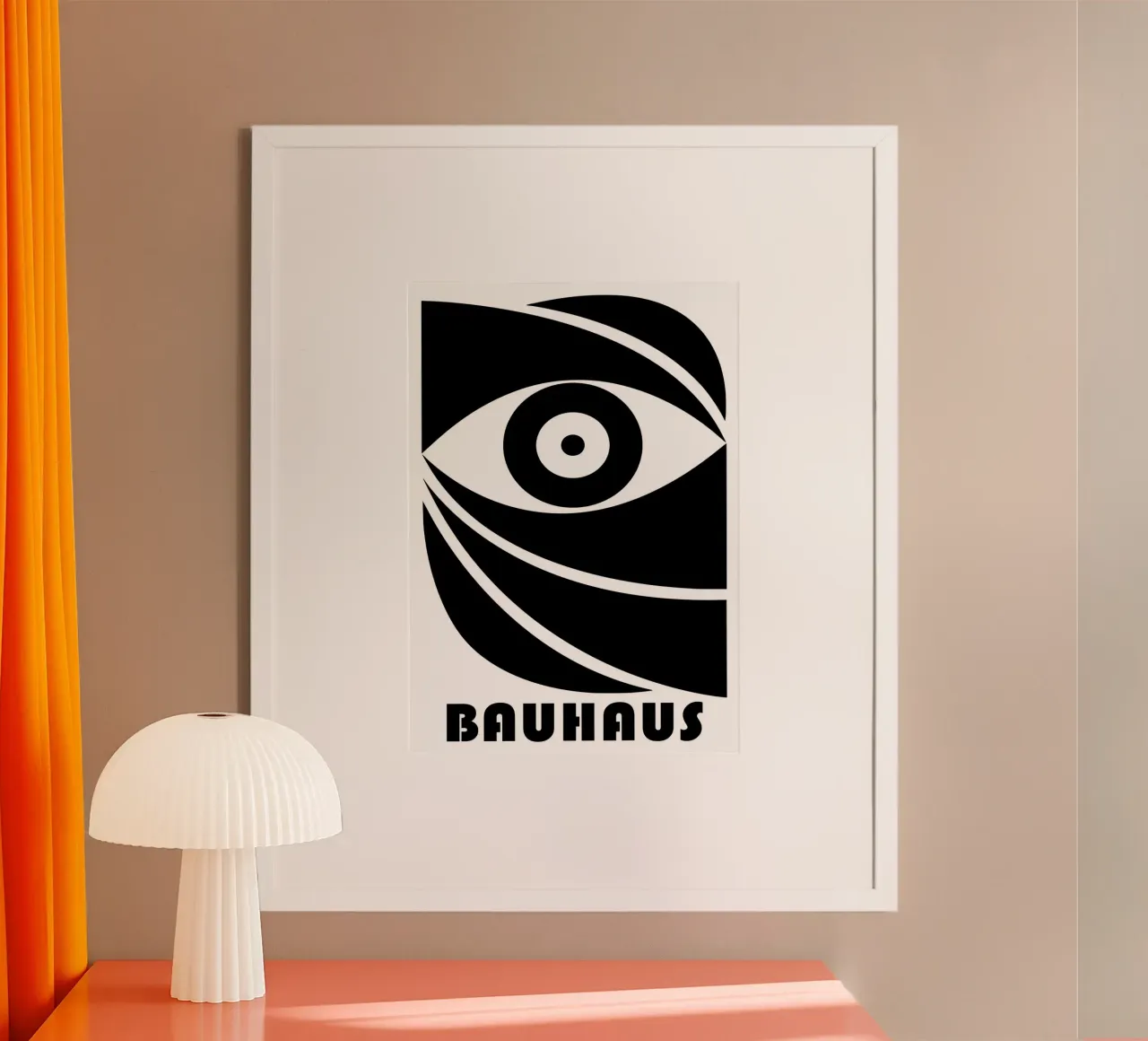 Bauhaus Gestileerd Oog Geometrische Abstracte Print poster van NorwesClub