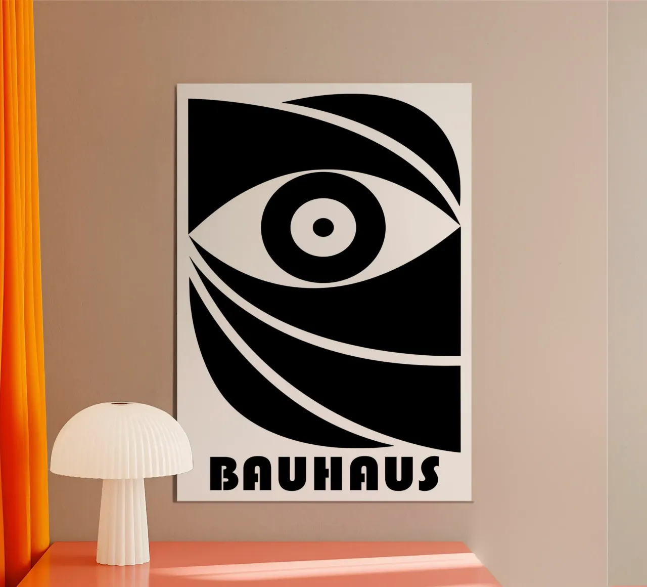 Bauhaus Gestileerd Oog Geometrische Abstracte Print poster van NorwesClub