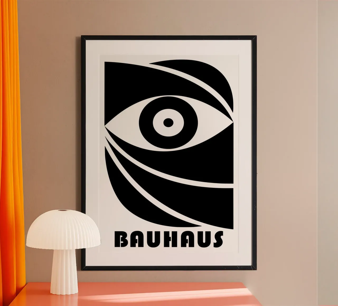 Bauhaus Gestileerd Oog Geometrische Abstracte Print poster van NorwesClub
