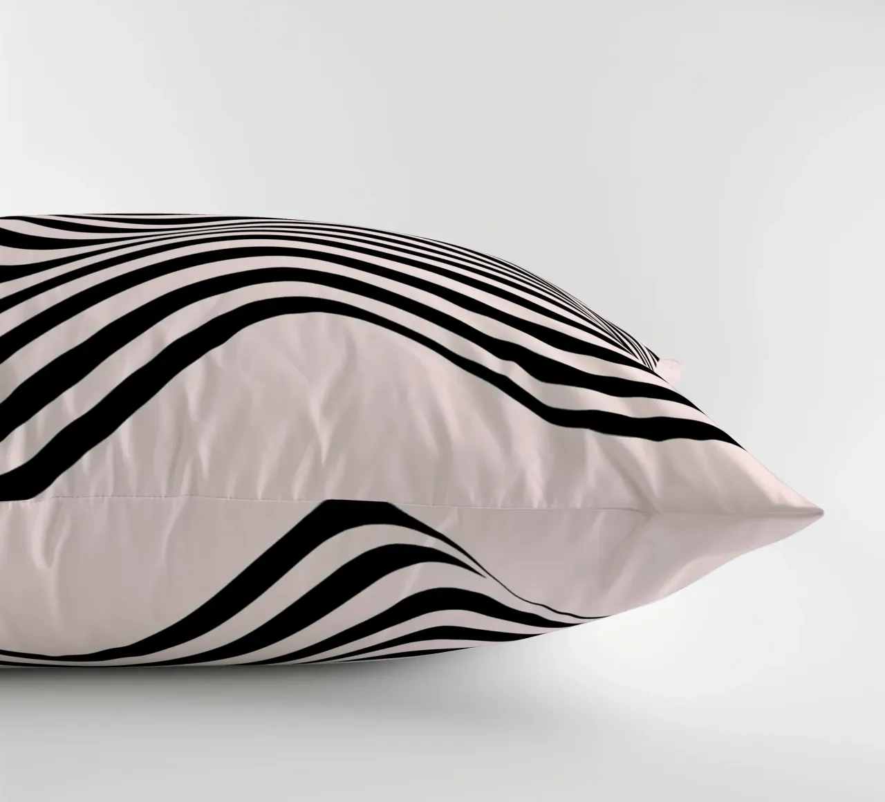 Bauhaus Abstract Wavy Lines Optical Art Print decorative cushion by NorwesClub