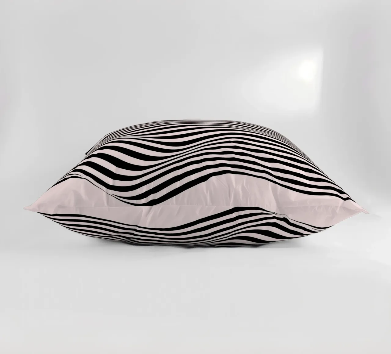 Bauhaus Abstract Wavy Lines Optical Art Print decorative cushion by NorwesClub
