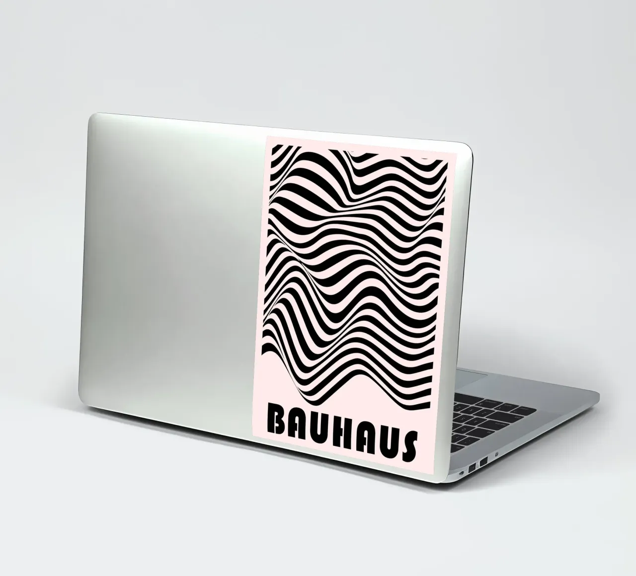 Bauhaus Abstract Wavy Lines Optical Art Print autocollant de NorwesClub