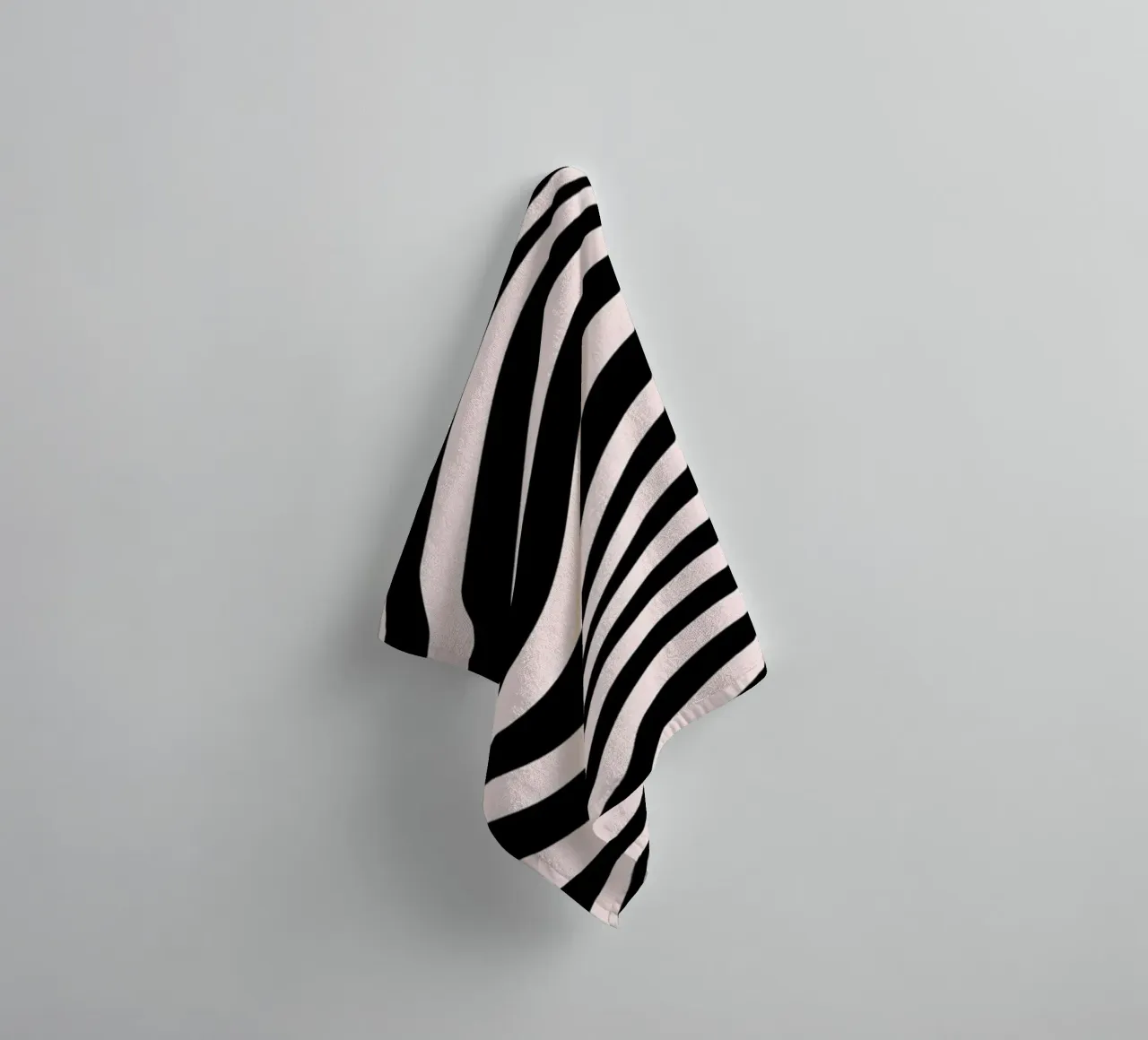 Bauhaus Abstract Wavy Lines Optical Art Print towel by NorwesClub