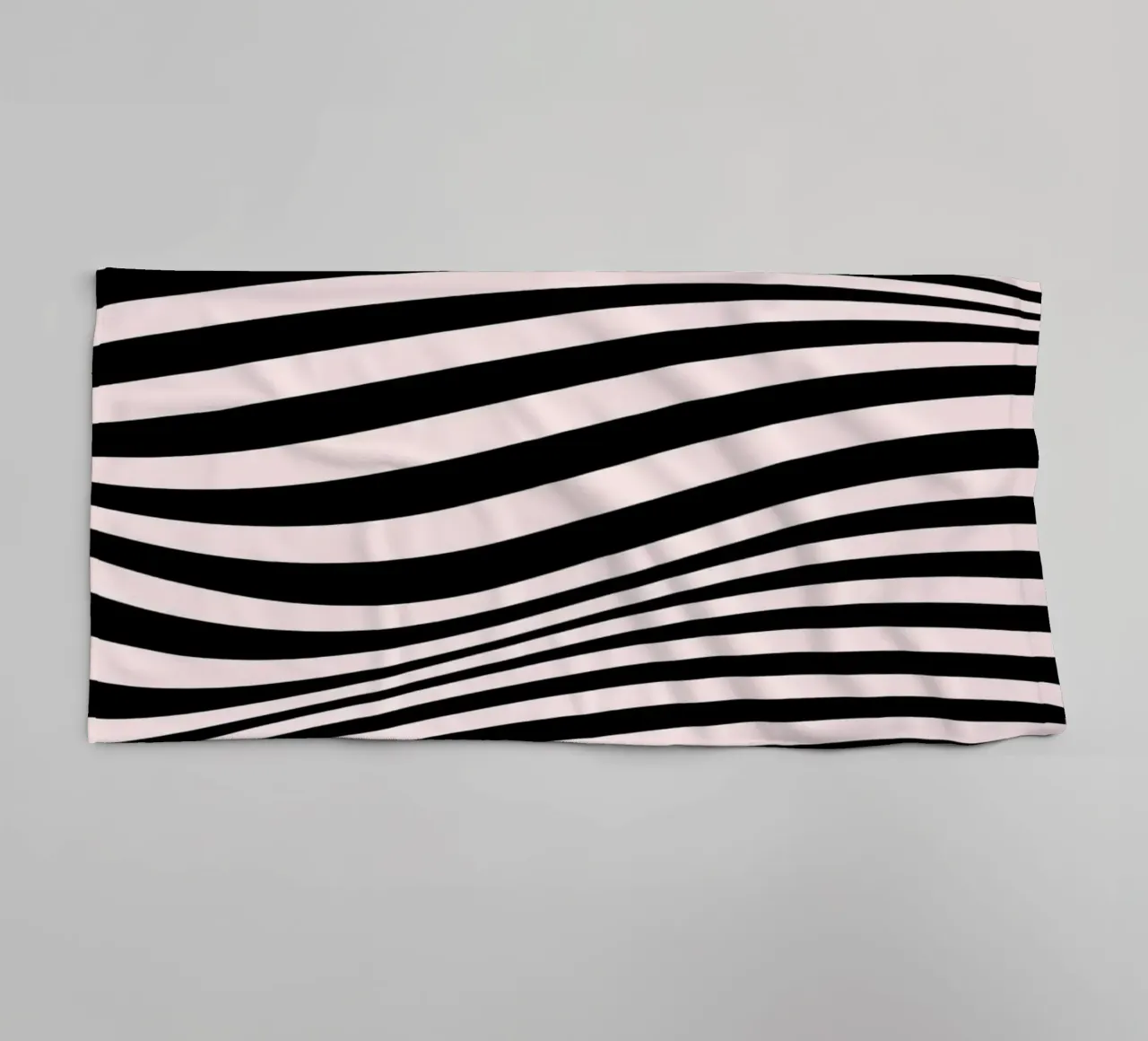 Bauhaus Abstract Wavy Lines Optical Art Print towel by NorwesClub